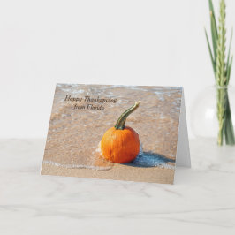 Thanksgiving Pompoen op het Strand Kaart