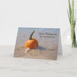 Thanksgiving Pompoen op het Strand Kaart