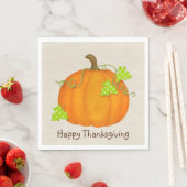 Thanksgiving Pompoen op Jute Servet (Insitu)