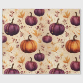Thanksgiving Pompoen Patch Pompoenen Herfst Harves Cadeaupapier (Vlak)