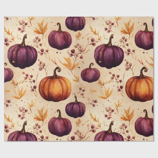 Thanksgiving Pompoen Patch Pompoenen Herfst Harves Cadeaupapier (Vlak)
