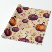 Thanksgiving Pompoen Patch Pompoenen Herfst Harves Cadeaupapier (Uitgerold)