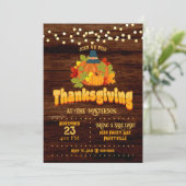 Thanksgiving pompoen pelgrim lichten kaart (Staand voorkant)