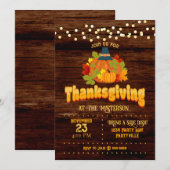 Thanksgiving pompoen pelgrim lichten kaart (Voorkant / Achterkant)