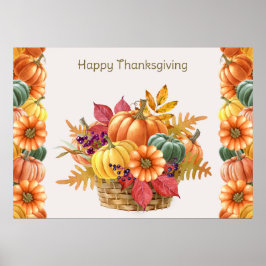 Thanksgiving pompoen Poster