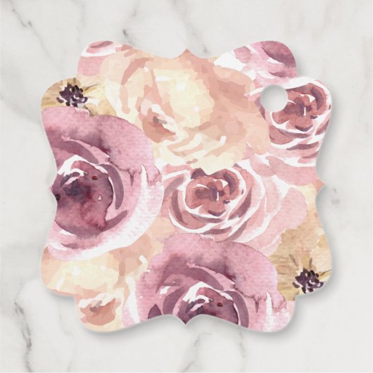 Thanksgiving Pompoen Roze Goud Dank u Bedankjes Labels (Achterkant)