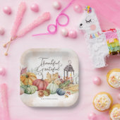 Thanksgiving Pompoen Rustieke Herfst Papier Borden Papieren Bordje (Feest)