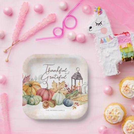 Thanksgiving Pompoen Rustieke Herfst Papier Borden Papieren Bordje (Feest)