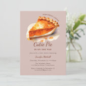 Thanksgiving Pompoen Schattig Schatje Baby Shower Kaart (Staand voorkant)