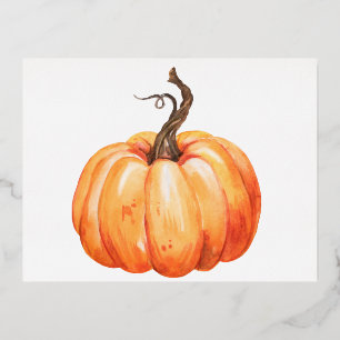 Thanksgiving Pompoen Serie Design 13  Folie Feestdagen Briefkaart