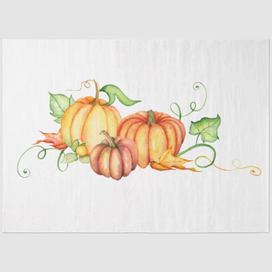 Thanksgiving Pompoen Serie Ontwerp 8 Tissuepapier (Voorkant)