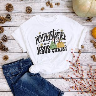 Thanksgiving Pompoen Spice Jesus Christ Herfst Tri-Blend Shirt