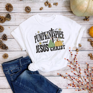Thanksgiving Pompoen Spice Jesus Christ Herfst Tri-Blend Shirt