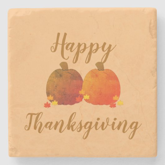 Thanksgiving/pompoen Stenen Onderzetter (Voorkant)