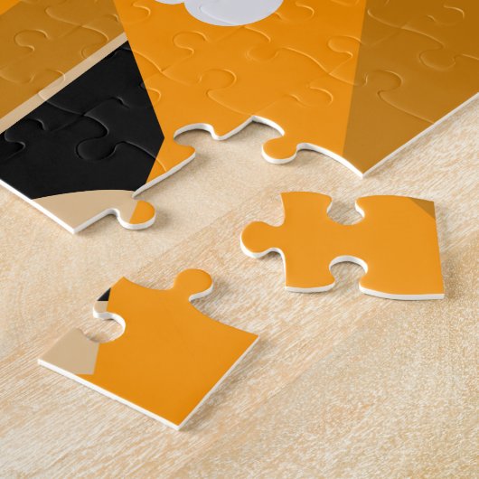 Thanksgiving pompoen taart dankbare legpuzzel (Zijkant)