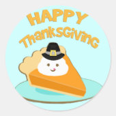 Thanksgiving pompoen taart pelgrim Stickers (Voorkant)