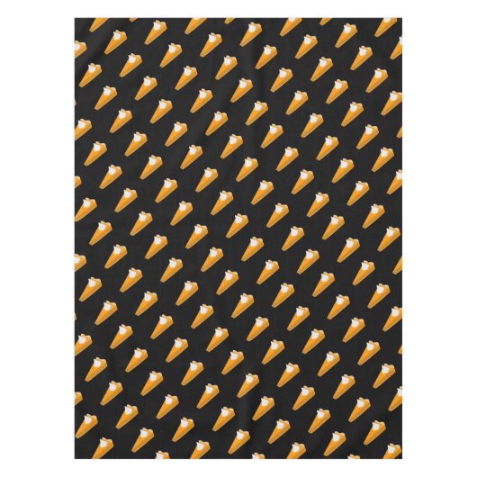 Thanksgiving pompoen taartpatroon zwart en Sinaasa Tafelkleed (Voorkant)