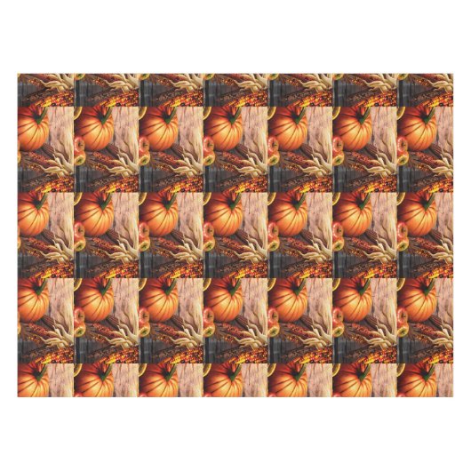 Thanksgiving pompoen tafelkleed (Voorkant (Horizontaal))