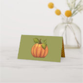 Thanksgiving Pompoen Tent Place Cards Plaatskaartje (Achterkant)