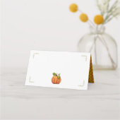 Thanksgiving Pompoen Tent Place Cards Plaatskaartje (Voorkant)