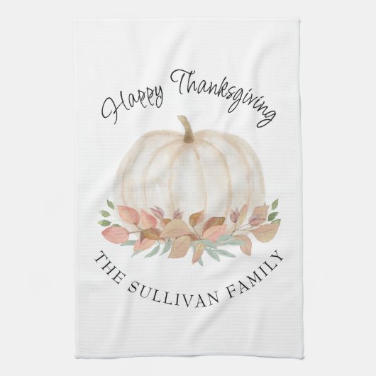 Thanksgiving pompoen theedoek (Verticaal)