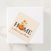 Thanksgiving Pompoen Thuis is waar we dankbaar voo Bedankjes Labels (In situ)