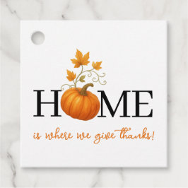 Thanksgiving Pompoen Thuis is waar we dankbaar voo Bedankjes Labels