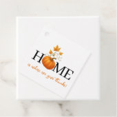 Thanksgiving Pompoen Thuis is waar we dankbaar voo Bedankjes Labels (In situ)