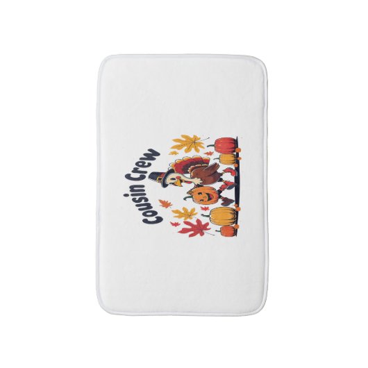 Thanksgiving pompoen van neef en neef badmat (Voorkant Verticaal)