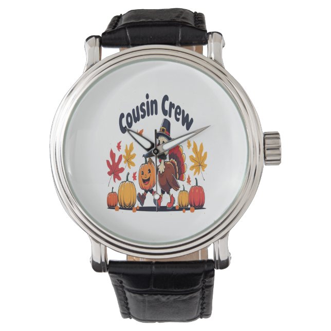 Thanksgiving pompoen van neef en neef horloge (Voorkant)
