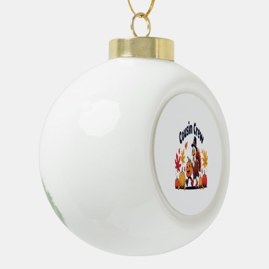 Thanksgiving pompoen van neef en neef keramische bal ornament (Links)