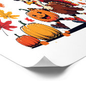 Thanksgiving pompoen van neef en neef poster (Hoek)