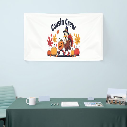 Thanksgiving pompoen van neef en neef spandoek (Beurs)