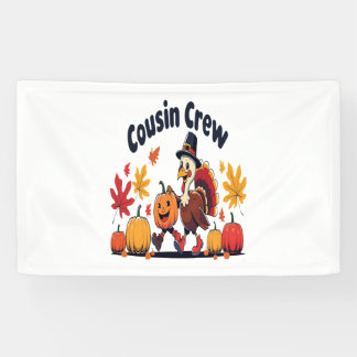 Thanksgiving pompoen van neef en neef spandoek