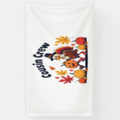 Thanksgiving pompoen van neef en neef spandoek (Verticaal)