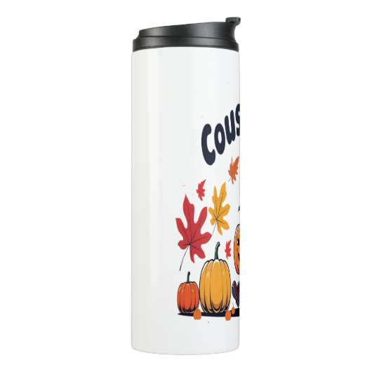 Thanksgiving pompoen van neef en neef thermosbeker (Gedraaid links)