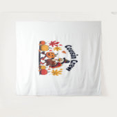 Thanksgiving pompoen van neef en neef wandkleed (Voorkant (horizontaal))