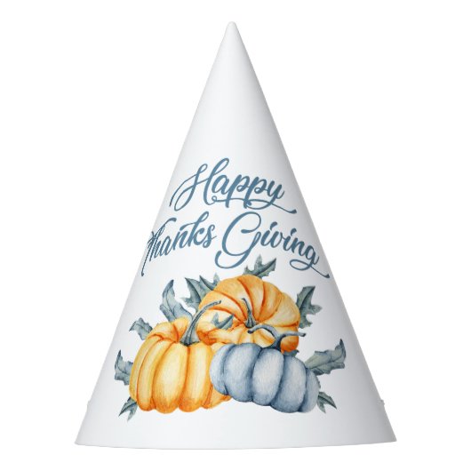 Thanksgiving pompoen waterverf feesthoedjes (Voorkant)