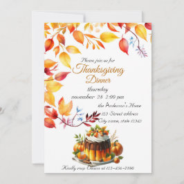 Thanksgiving Pompoen Waterverf Herfst Kaart