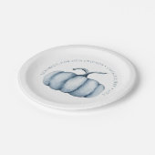 Thanksgiving pompoen waterverf op maat papieren bordje (Gekanteld)