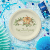 Thanksgiving pompoenbladeren papieren bordje (Feest)