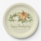 Thanksgiving pompoenbladeren papieren bordje (Voorkant)