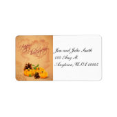 Thanksgiving pompoenen adreslabel etiket (Voorkant)