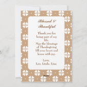 Thanksgiving pompoenen bewerkbare familie feestdagenkaart (Achterkant)