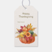Thanksgiving Pompoenen Cadeaubijsluiter Cadeaulabel (Achterkant)