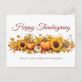 Thanksgiving Pompoenen Custom Company Feestdagenkaart (Voorkant)