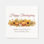  Thanksgiving Pompoenen Custom Company Party Servet (Voorkant)