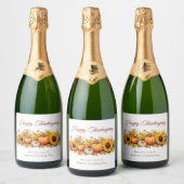 Thanksgiving Pompoenen Custom Company Party Sparkling Wijnetiket (Flessen)