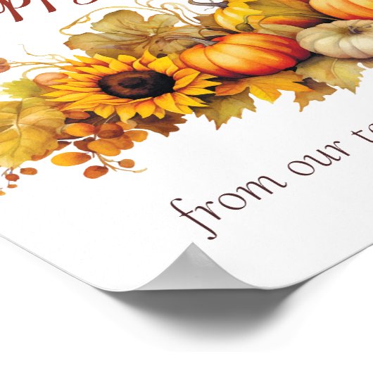  Thanksgiving Pompoenen Custom Company Poster (Hoek)