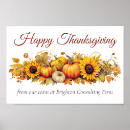 Thanksgiving Pompoenen Custom Company Poster